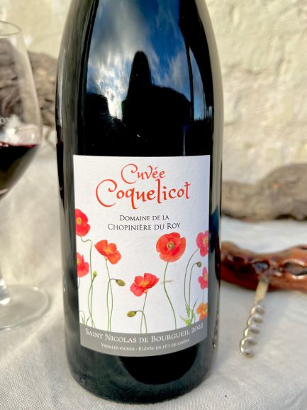 Cuvée Coquelicot 2022 - Vin Saint Nicolas de Bourgueil - vin fruité et boisé légèrement