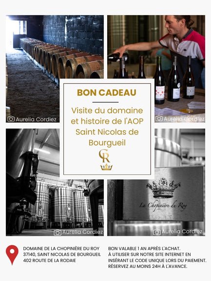 Cartes cadeaux visites oenotouristiques du Domaine de la Chopinière du Roy
