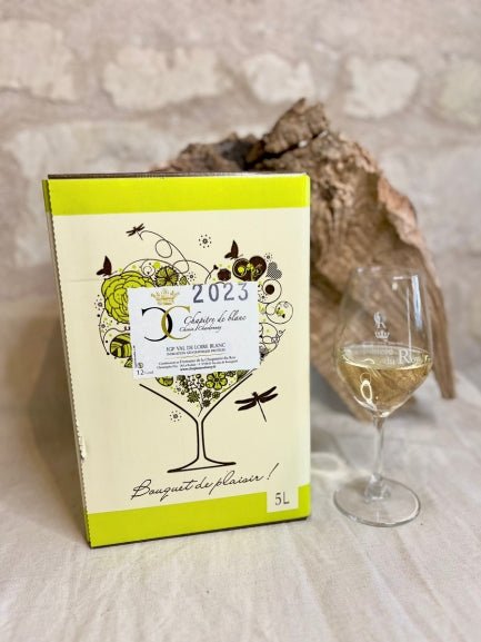 Cubi de Vin Blanc Sec et aromatique Chenin IGP Val de Loire de 5 litres 