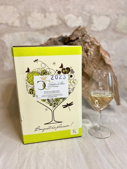Cubi de Vin Blanc Sec et aromatique Chenin IGP Val de Loire de 5 litres 