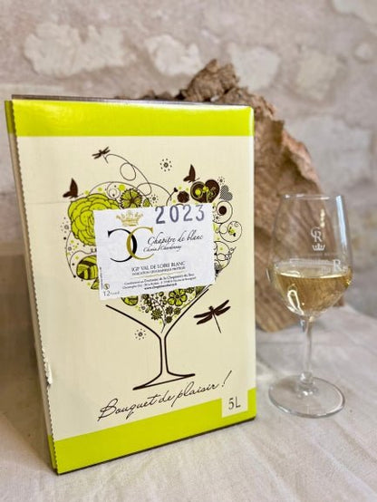Cubi de Vin Blanc Sec et aromatique Chenin IGP Val de Loire de 5 litres 